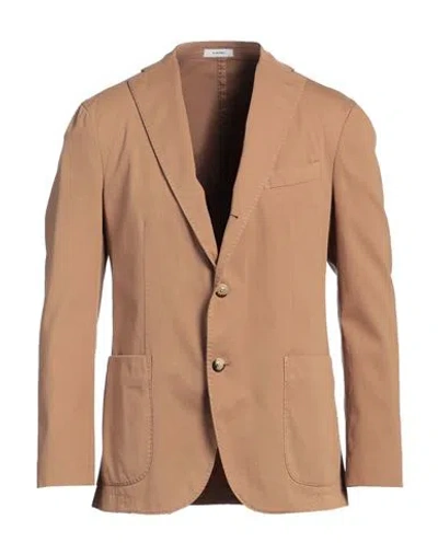 Boglioli Man Blazer Camel Size 46 Cotton, Elastane In Beige