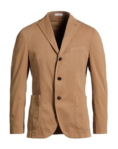 Boglioli Man Blazer Camel Size 48 Cotton, Elastane In Neutral