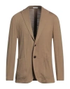 Boglioli Man Blazer Camel Size S Virgin Wool In Beige