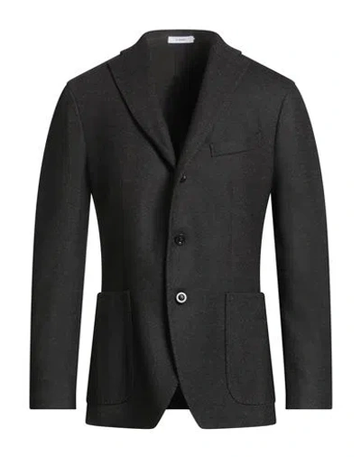 Boglioli Man Blazer Charcoal Size 40 Cotton, Virgin Wool, Polyamide, Cashmere In Gray