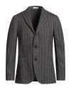 Boglioli Man Blazer Charcoal Size 42 Cotton, Virgin Wool In Black