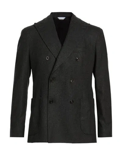 Boglioli Man Blazer Charcoal Size 42 Virgin Wool, Polyester, Elastane In Black