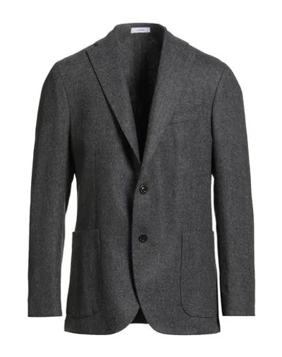 Boglioli Man Blazer Charcoal Size 44 Virgin Wool, Cashmere In Gray