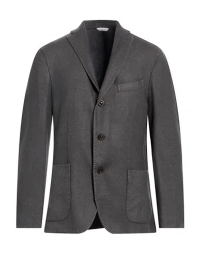 Boglioli Man Blazer Charcoal Size 46 Cashmere, Virgin Wool, Polyester In Gray