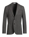 Boglioli Man Blazer Charcoal Size 46 Cotton, Virgin Wool In Gray