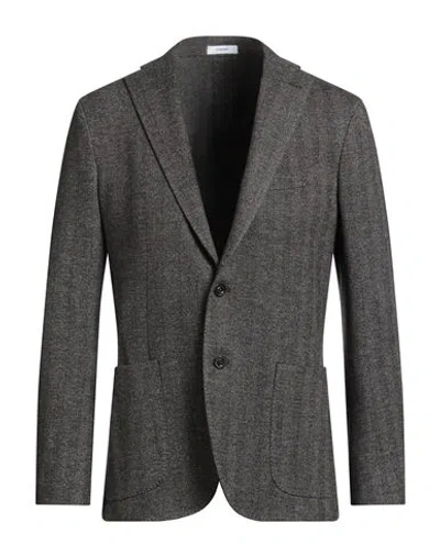 Boglioli Man Blazer Charcoal Size 46 Cotton, Virgin Wool In Gray