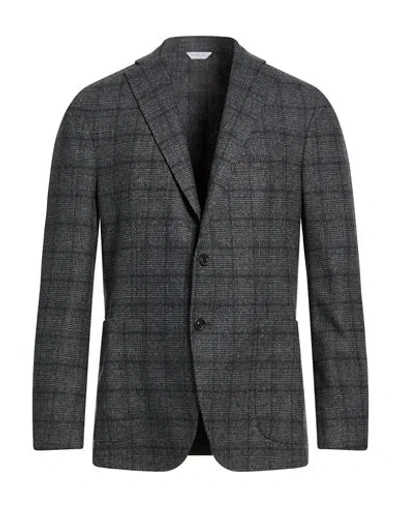Boglioli Man Blazer Charcoal Size 46 Wool, Polyester, Elastane In Gray