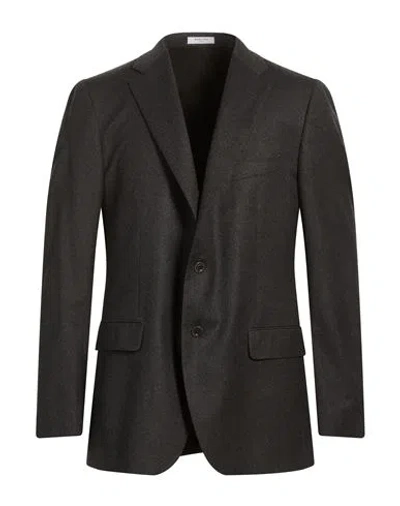 Boglioli Man Blazer Charcoal Size 48 Virgin Wool, Silk In Gray