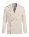 Boglioli Man Blazer Cream Size 44 Cotton, Linen In White