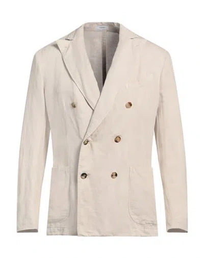Boglioli Man Blazer Cream Size 44 Cotton, Linen In White