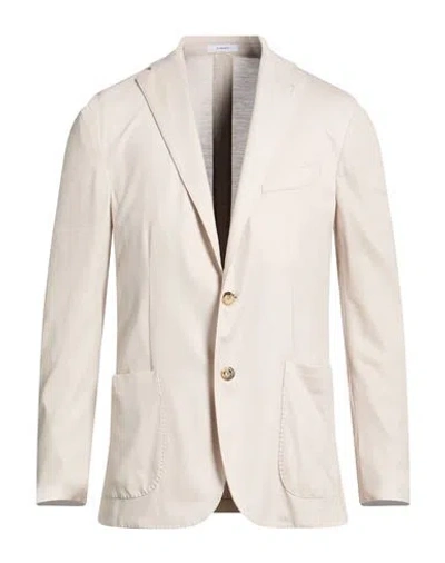 Boglioli Man Blazer Cream Size 44 Cashmere, Silk In White