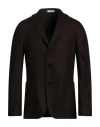 Boglioli Man Blazer Dark Brown Size 46 Wool, Polyester In Dark Brown