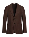 Boglioli Man Blazer Dark Brown Size 38 Wool In Brown