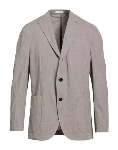 Boglioli Man Blazer Dark Brown Size 42 Cotton, Elastane In Gray