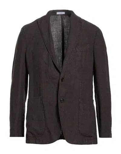 Boglioli Man Blazer Dark Brown Size 42 Linen