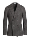 Boglioli Man Blazer Dark Brown Size 44 Cotton, Virgin Wool In Brown
