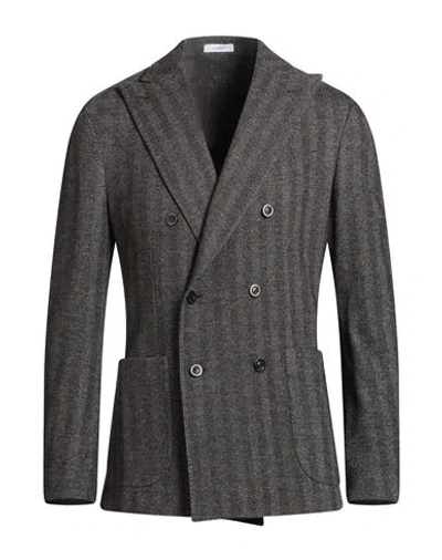 Boglioli Man Blazer Dark Brown Size 44 Cotton, Virgin Wool