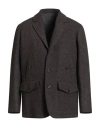 Boglioli Man Blazer Dark Brown Size 44 Wool In Burgundy