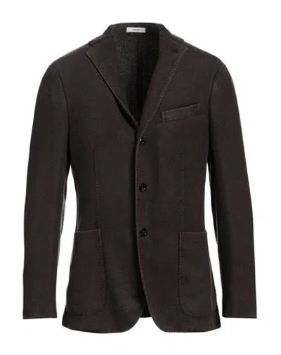 Boglioli Man Blazer Dark Brown Size 46 Virgin Wool