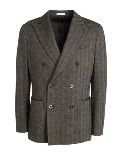Boglioli Man Blazer Dark Green Size 38 Cotton, Virgin Wool