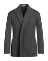 Boglioli Man Blazer Dark Green Size 40 Cotton In Gray