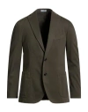 Boglioli Man Blazer Dark Green Size 42 Cotton, Elastane