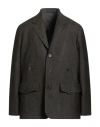Boglioli Man Blazer Dark Green Size 44 Wool In Black