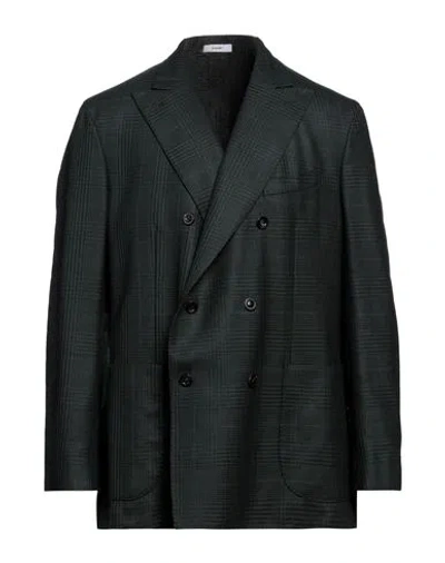Boglioli Man Blazer Dark Green Size 44 Silk, Wool, Polyamide