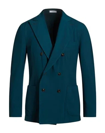 Boglioli Man Blazer Deep Teal Size 42 Virgin Wool In Multi