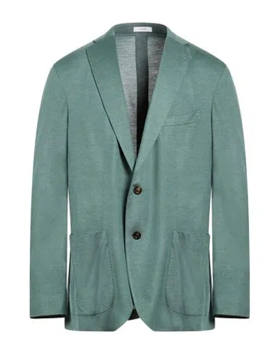 Boglioli Man Blazer Deep Teal Size 46 Cashmere, Silk In Green
