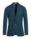 Boglioli Man Blazer Deep Teal Size M Virgin Wool In Green