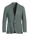 Boglioli Man Blazer Emerald Green Size 38 Cotton, Linen, Polyester, Elastane