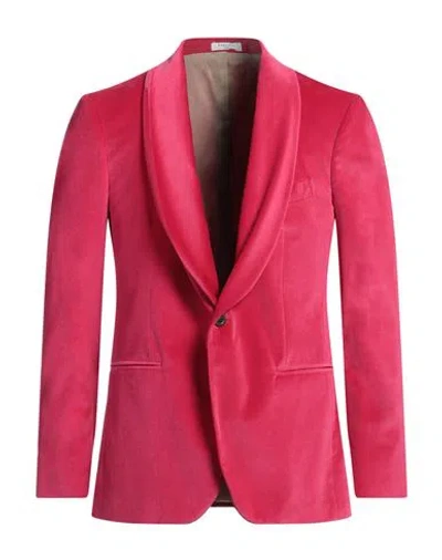 Boglioli Man Blazer Fuchsia Size 42 Cotton