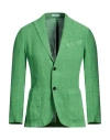 Boglioli Man Blazer Green Size 32 Linen