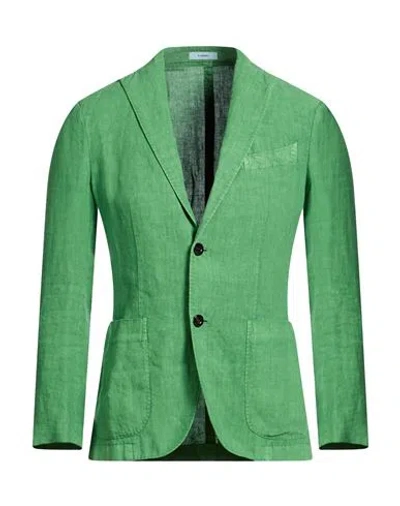 Boglioli Man Blazer Green Size 32 Linen