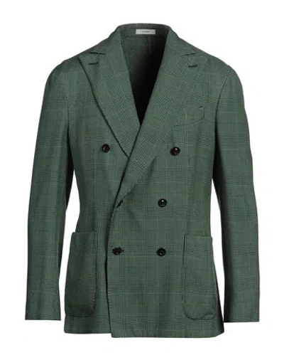 Boglioli Man Blazer Green Size 38 Silk