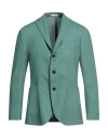 Boglioli Man Blazer Green Size 38 Virgin Wool, Polyester In Green