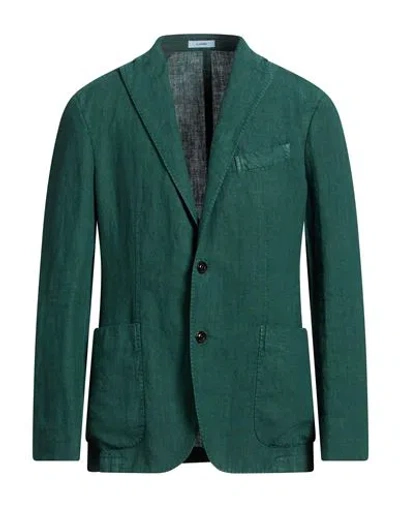 Boglioli Man Blazer Green Size 40 Linen