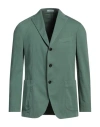 Boglioli Man Blazer Green Size 44 Cotton, Elastane