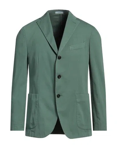 Boglioli Man Blazer Green Size 44 Cotton, Elastane