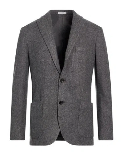 Boglioli Man Blazer Charcoal Size 42 Wool In Gray