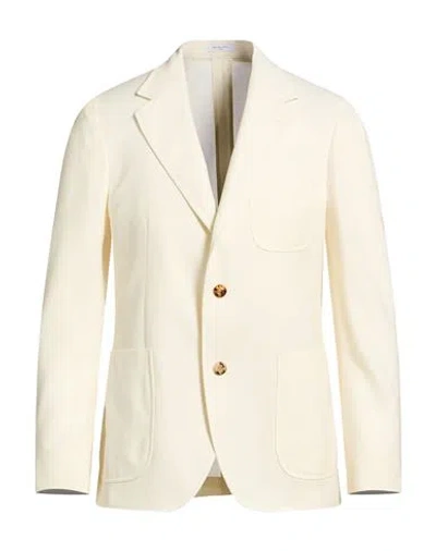 Boglioli Man Blazer Ivory Size 42 Wool In White