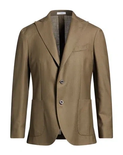 Boglioli Man Blazer Khaki Size 38 Cashmere In Green