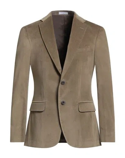 Boglioli Man Blazer Khaki Size 38 Cotton, Elastane In Nude