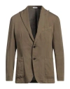 Boglioli Man Blazer Khaki Size 38 Cotton, Linen In Beige