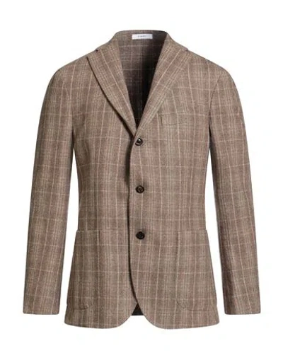 Boglioli Man Blazer Khaki Size 38 Virgin Wool In Sand