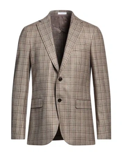 Boglioli Man Blazer Khaki Size 38 Wool, Silk, Cashmere In Beige