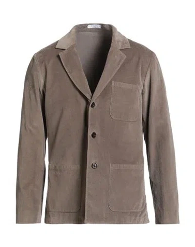 Boglioli Man Blazer Khaki Size 42 Cotton In Brown
