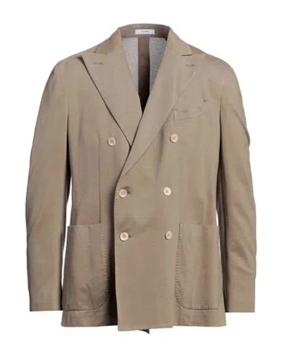 Boglioli Man Blazer Khaki Size 46 Cotton In Beige