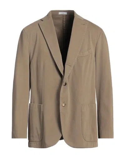 Boglioli Man Blazer Khaki Size 44 Cotton, Elastane In Beige